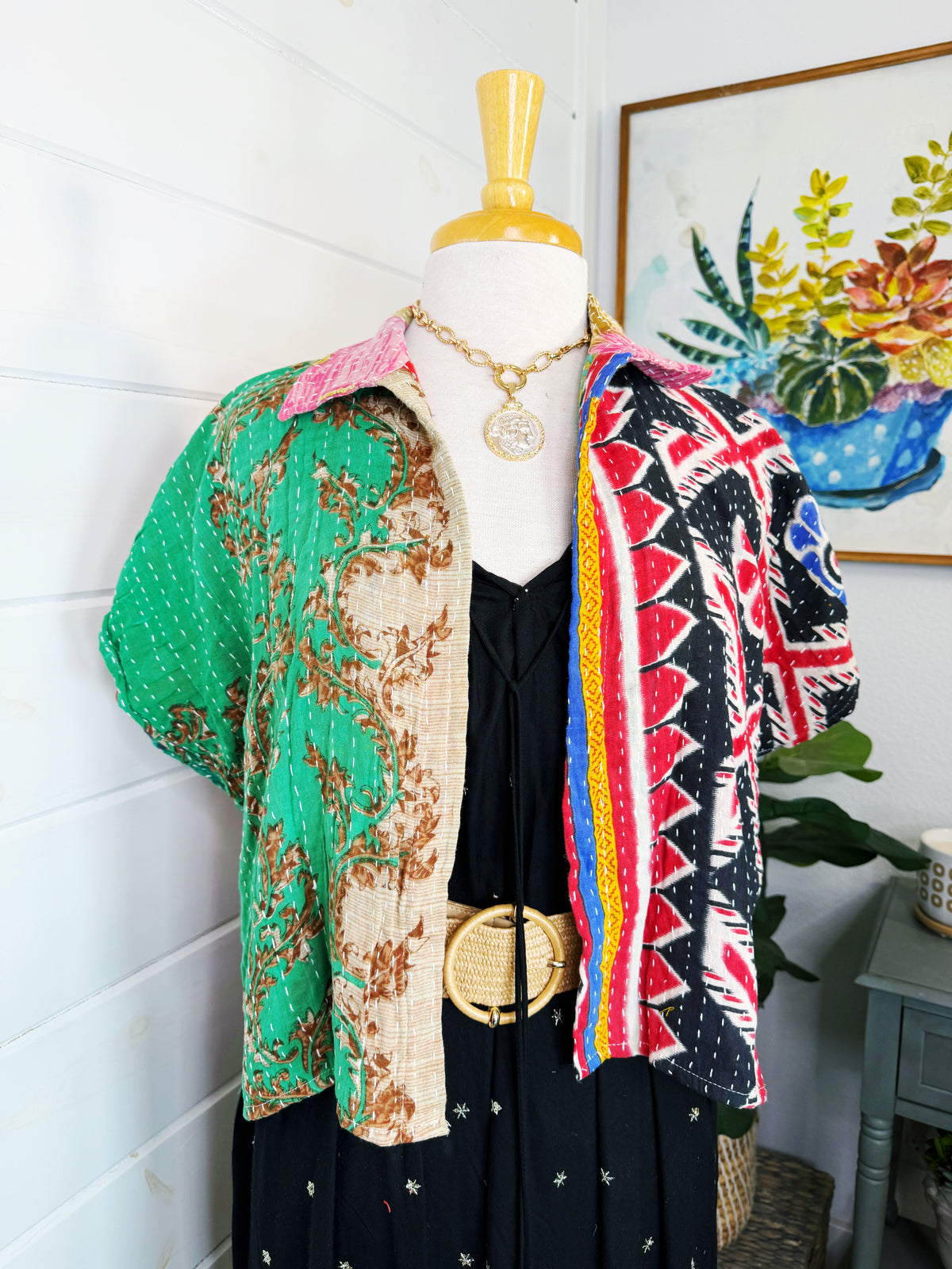 Revival Kantha Jacket – Cropped Style #2214