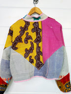 Stevie style revival kantha jacket #2303, reversed, back view