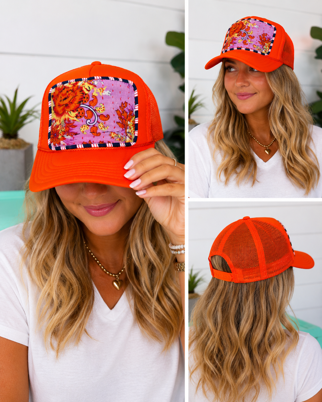Kantha Patch Trucker Hat - One of a Kind