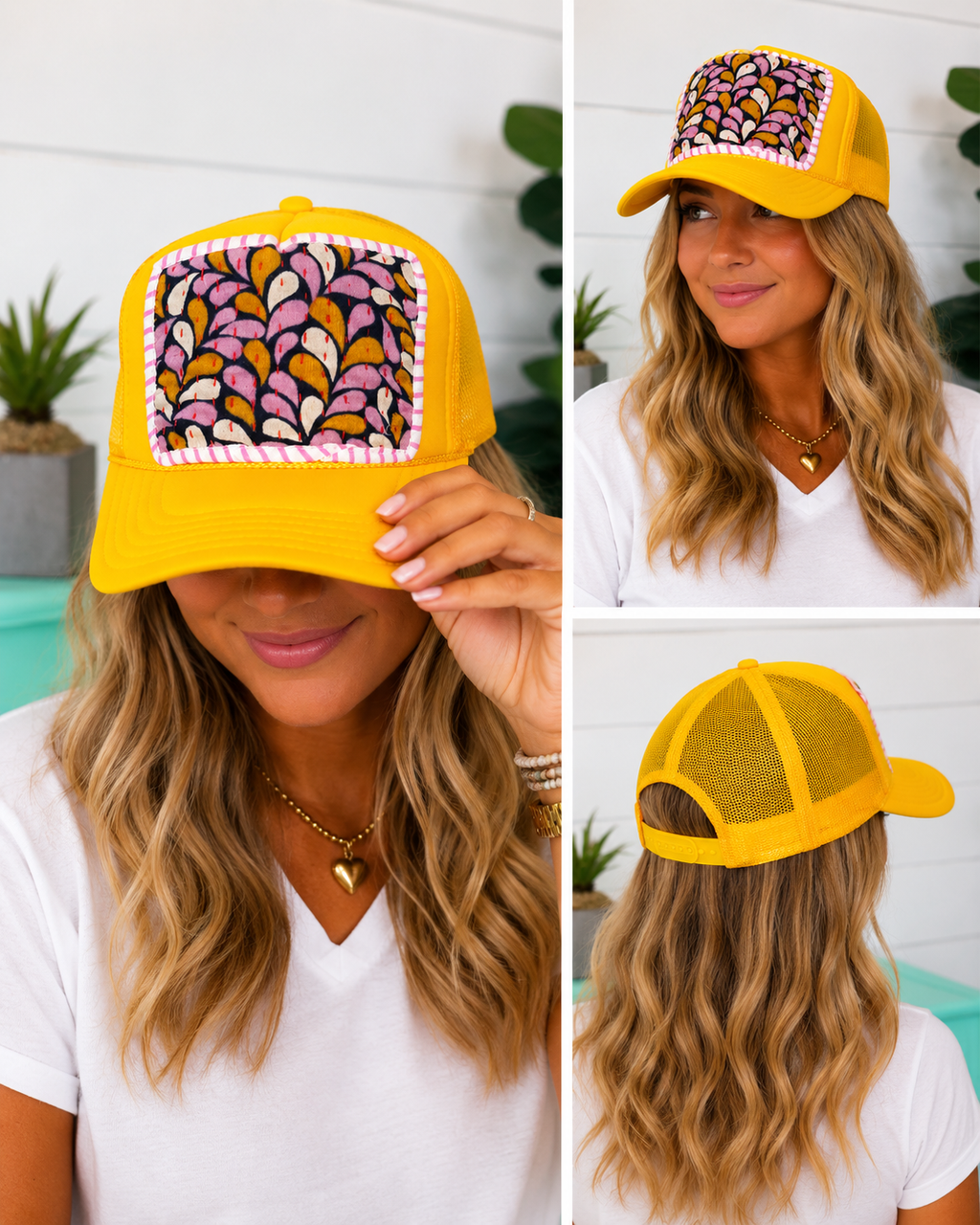 Kantha Patch Trucker Hat - One of a Kind