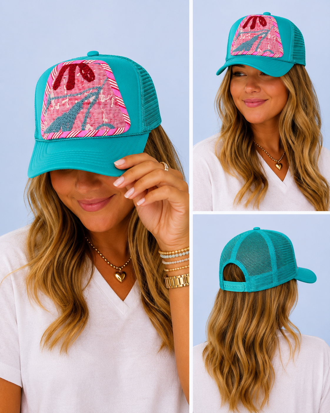 Kantha Patch Trucker Hat - One of a Kind