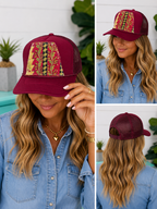 Kantha Patch Trucker Hat - One of a Kind