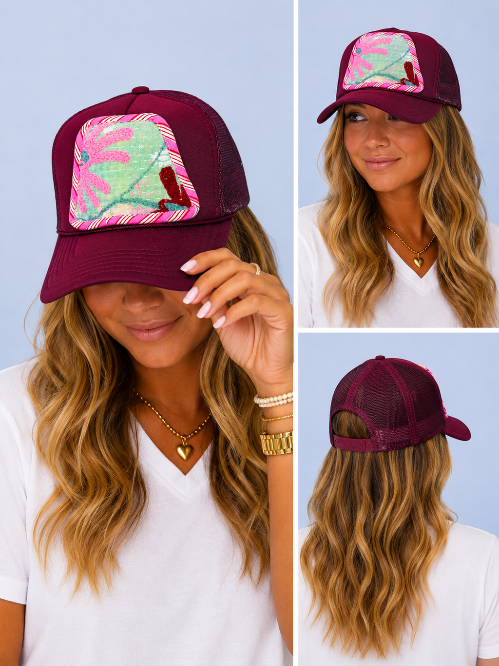 Kantha Patch Trucker Hat - One of a Kind