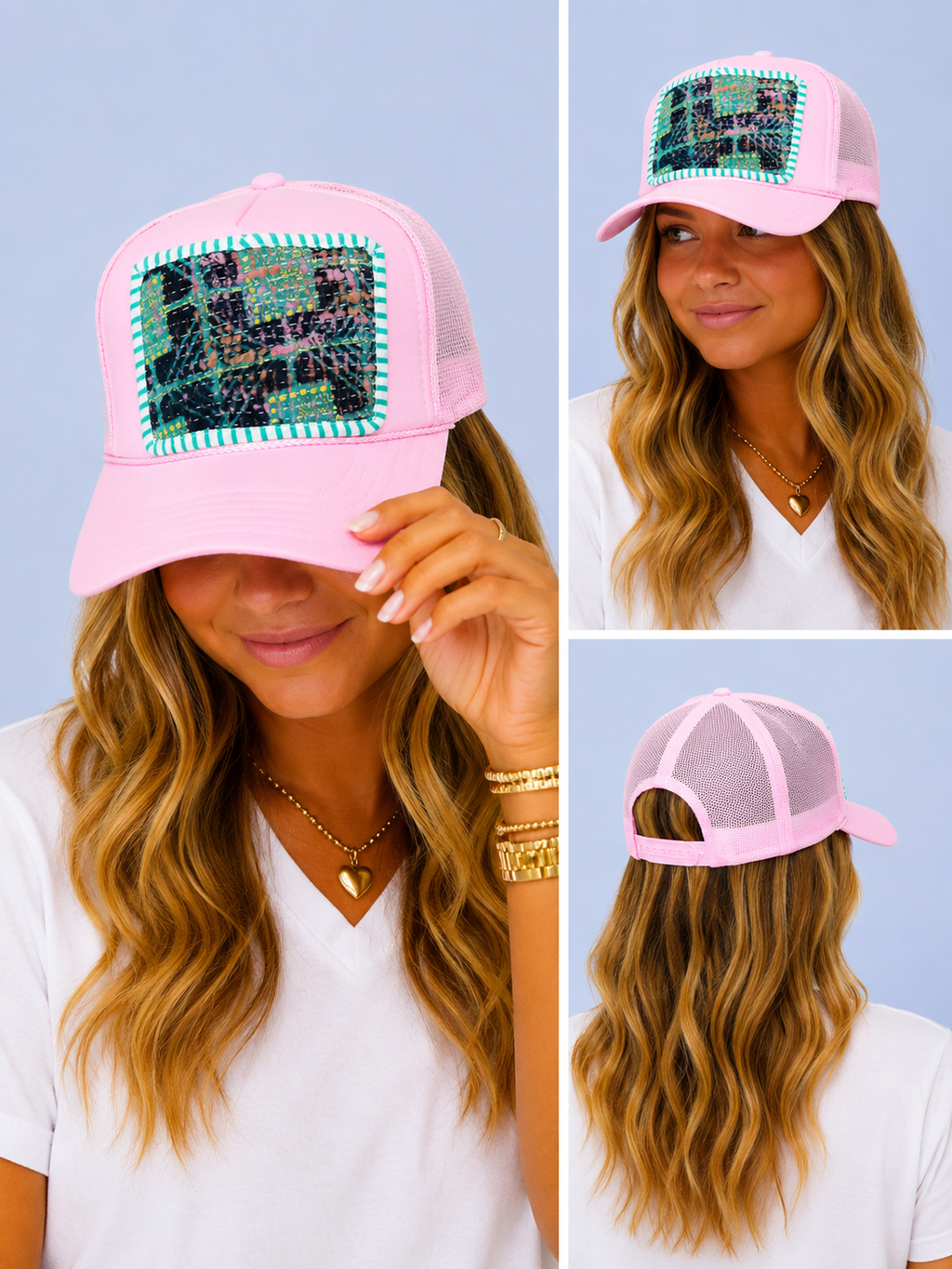 Kantha Patch Trucker Hat - One of a Kind