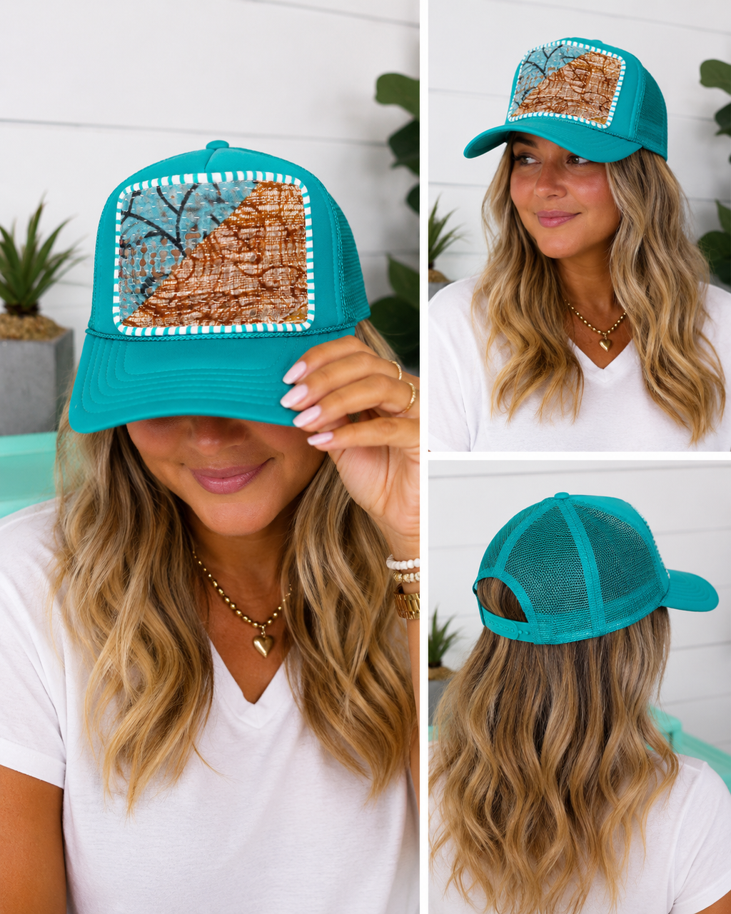 Kantha Patch Trucker Hat - One of a Kind