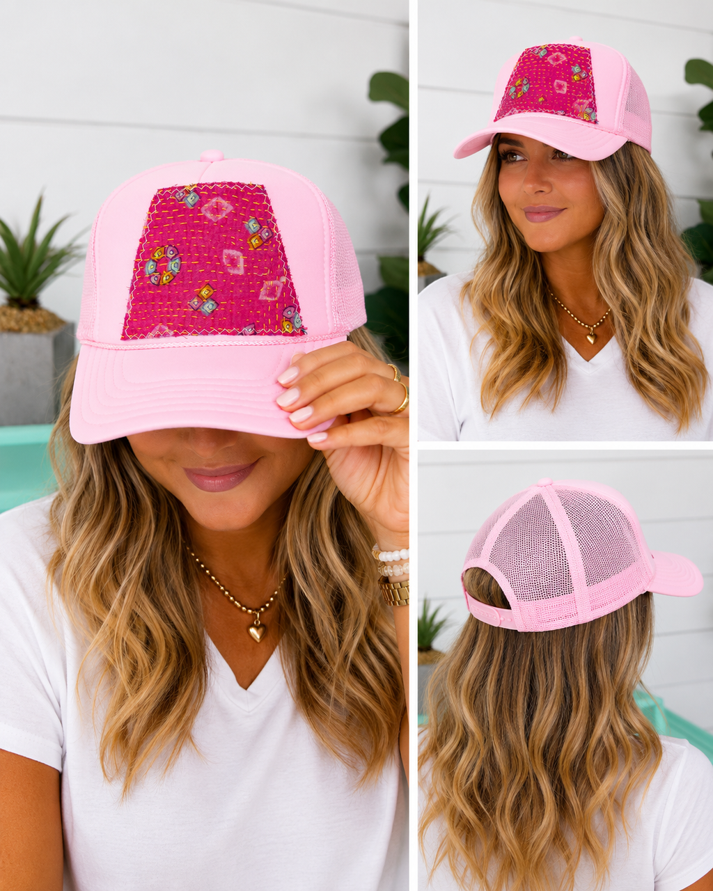 Kantha Patch Trucker Hat - One of a Kind