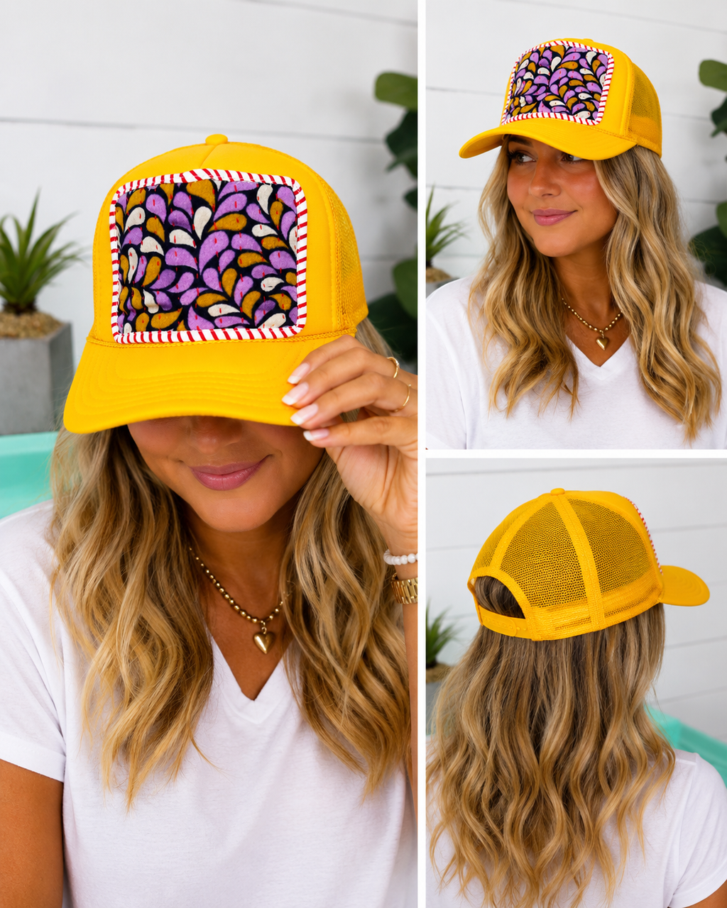 Kantha Patch Trucker Hat - One of a Kind