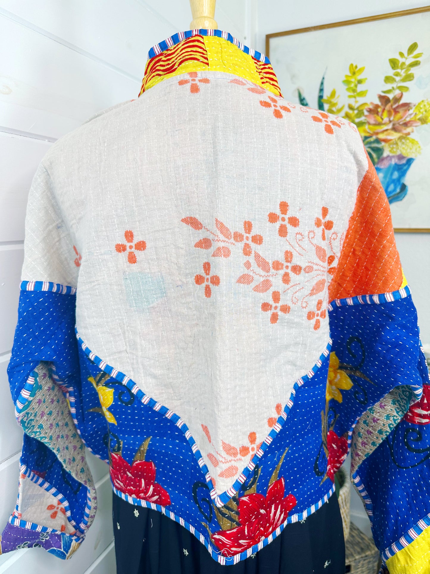 Kantha Quilted Bomber Jacket | Blanket Coat | Patchwork Coat