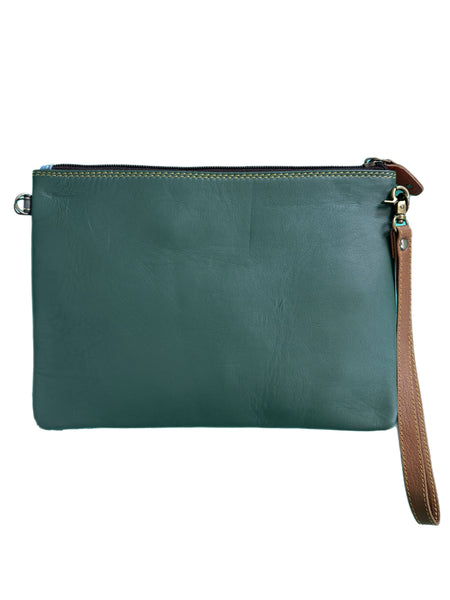 Stars Leather Crossbody Bag Wristlet