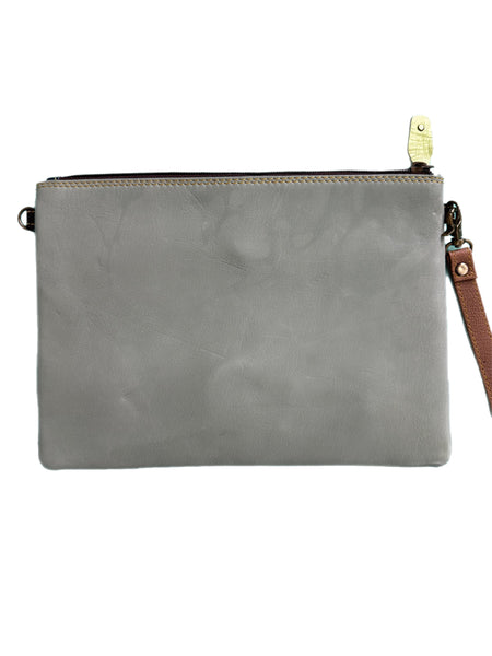 Stars Leather Crossbody Bag Wristlet