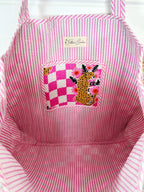Pink Checkered Jaguar Print Quilted Cotton Tote Bag