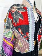 Kantha Quilted Bomber Jacket | Blanket Coat | Patchwork Coat