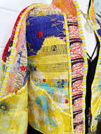 Kantha Quilted Bomber Jacket | Blanket Coat | Patchwork Coat