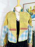 Kantha Quilted Bomber Jacket | Blanket Coat | Patchwork Coat