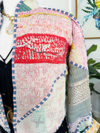 Kantha Quilted Bomber Jacket | Blanket Coat | Patchwork Coat
