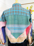 Kantha Quilted Bomber Jacket | Blanket Coat | Patchwork Coat