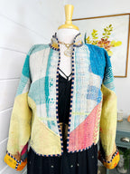 Kantha Quilted Bomber Jacket | Blanket Coat | Patchwork Coat