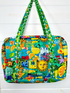 Santorini Vibes Quilted Weekender Overnight Bag