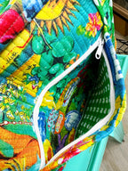 Santorini Vibes Quilted Weekender Overnight Bag