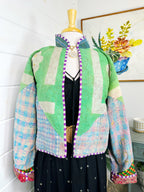 Boho Patchwork Kantha Jacket – Handmade Quilted & Reversible Blanket Coat