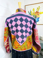 Boho Patchwork Kantha Jacket – Handmade Quilted & Reversible Blanket Coat