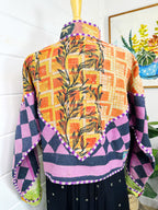 Boho Patchwork Kantha Jacket – Handmade Quilted & Reversible Blanket Coat