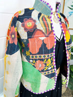 Boho Patchwork Kantha Jacket – Handmade Quilted & Reversible Blanket Coat