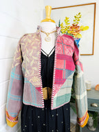 Boho Patchwork Kantha Jacket – Handmade Quilted & Reversible Blanket Coat