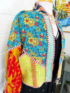Patchwork Kantha Jacket – Handmade Quilted & Reversible Blanket Coat