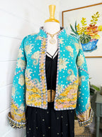 Boho Patchwork Kantha Jacket – Handmade Quilted & Reversible Blanket Coat
