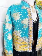 Boho Patchwork Kantha Jacket – Handmade Quilted & Reversible Blanket Coat