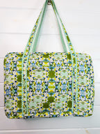 Quilted Overnight Bag - Aqua Tie Dye Print