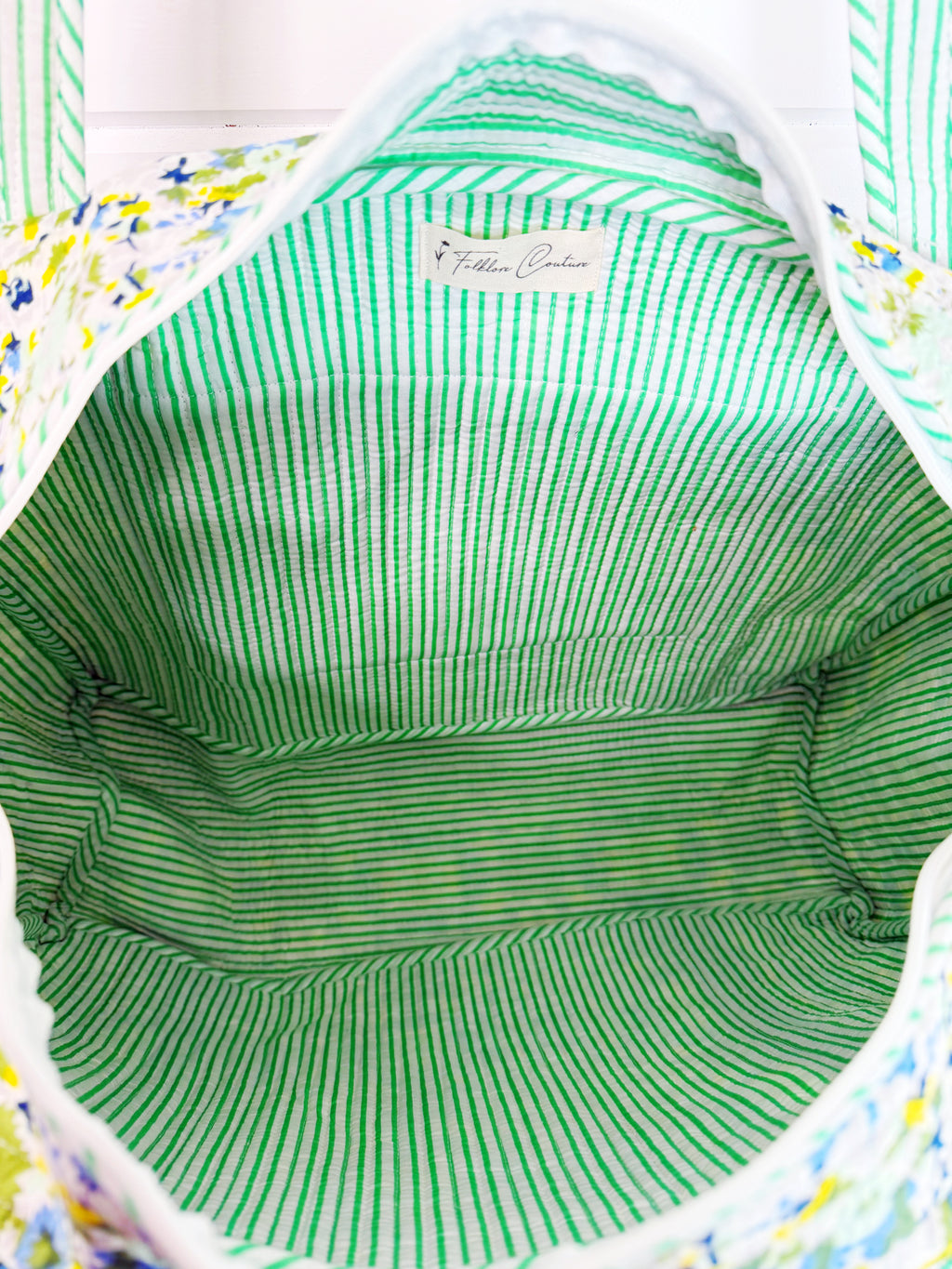 Quilted Overnight Bag - Aqua Tie Dye Print