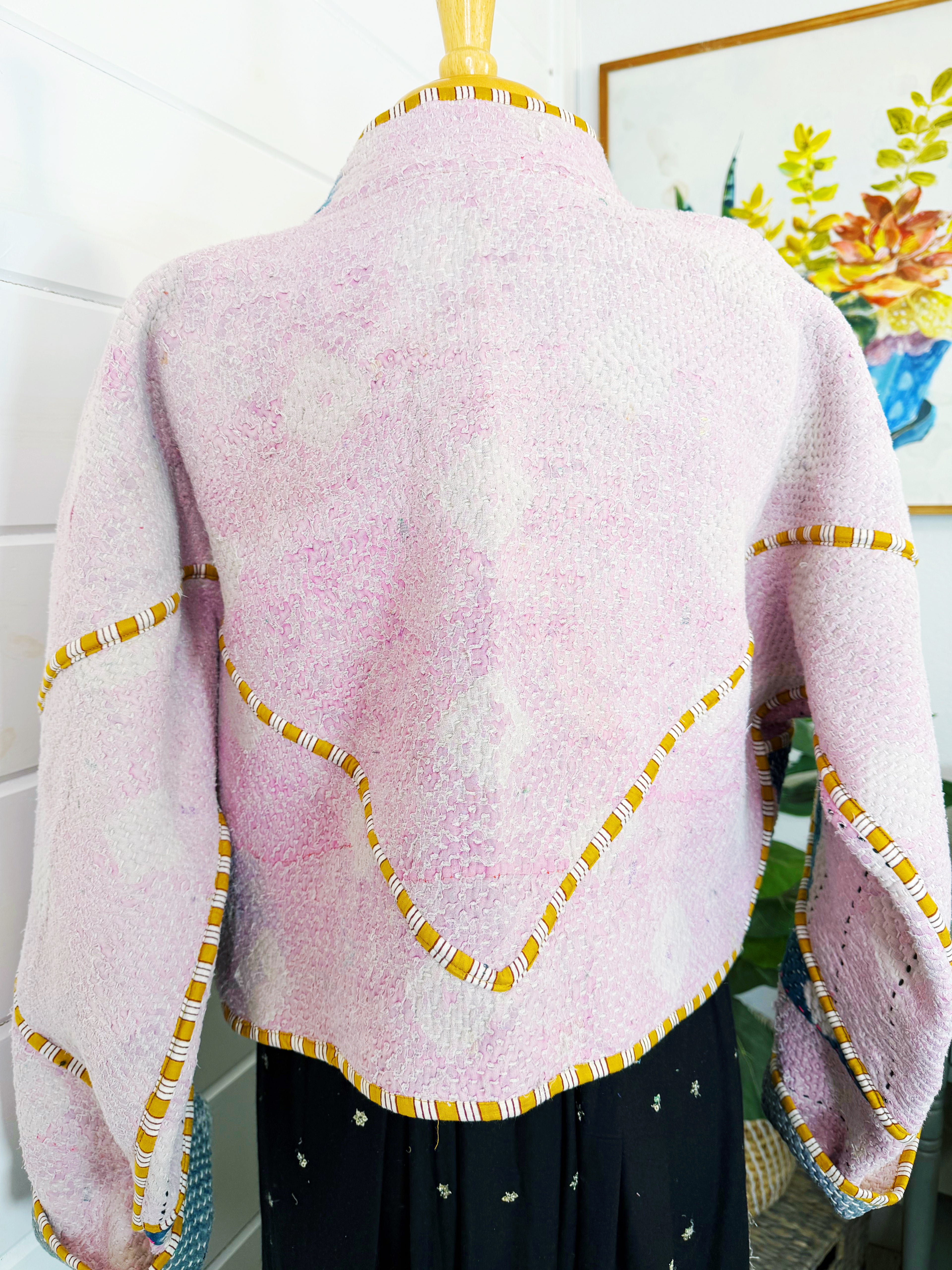 Patchwork Kantha Jacket – Quilted Reversible Blanket Coat