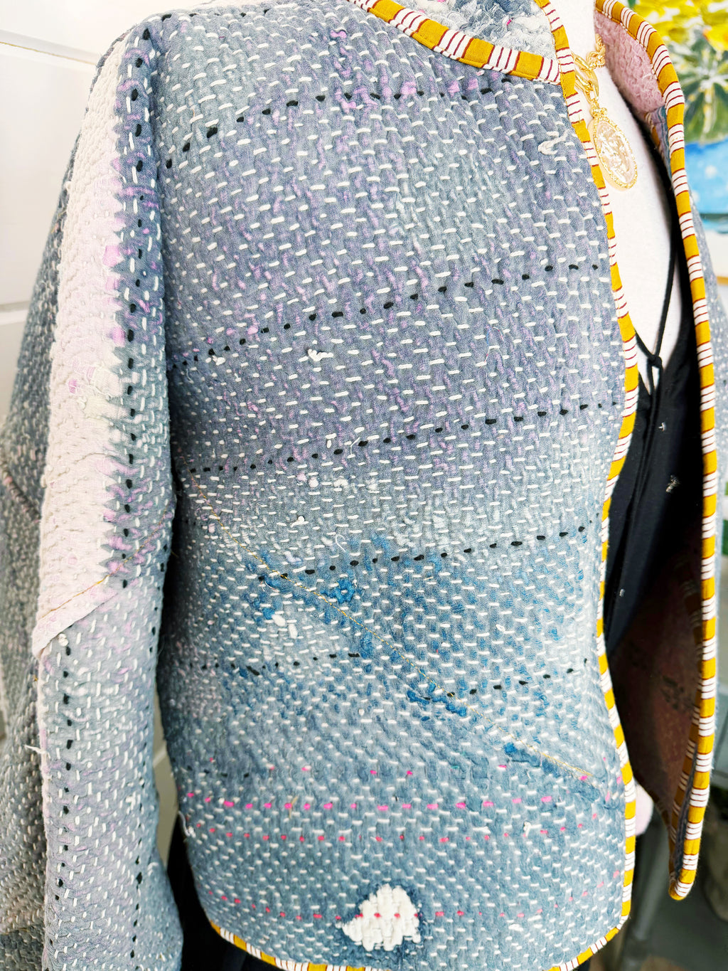 Patchwork Kantha Jacket – Quilted Reversible Blanket Coat