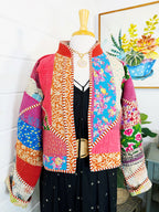 Patchwork Kantha Jacket – Quilted Reversible Blanket Coat