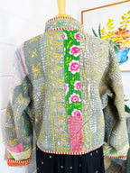 Patchwork Kantha Jacket – Quilted Reversible Blanket Coat