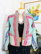 Patchwork Kantha Jacket – Quilted Reversible Blanket Coat