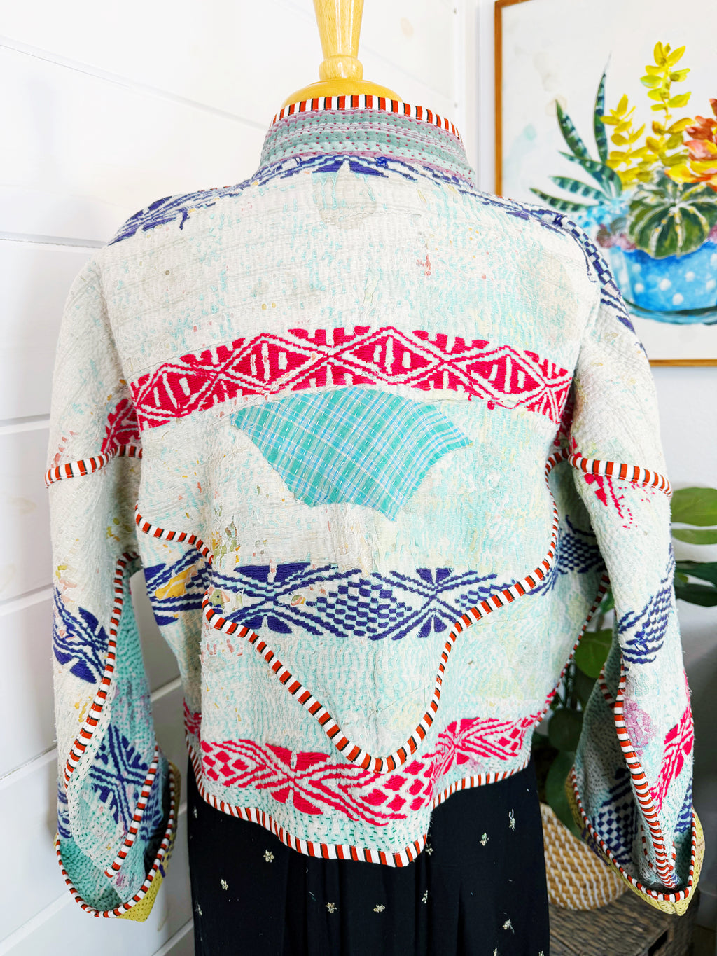 Patchwork Kantha Jacket – Quilted Reversible Blanket Coat