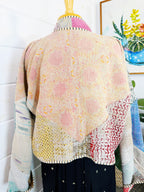 Patchwork Kantha Jacket – Quilted Reversible Blanket Coat