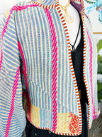 Patchwork Kantha Jacket – Quilted Reversible Blanket Coat