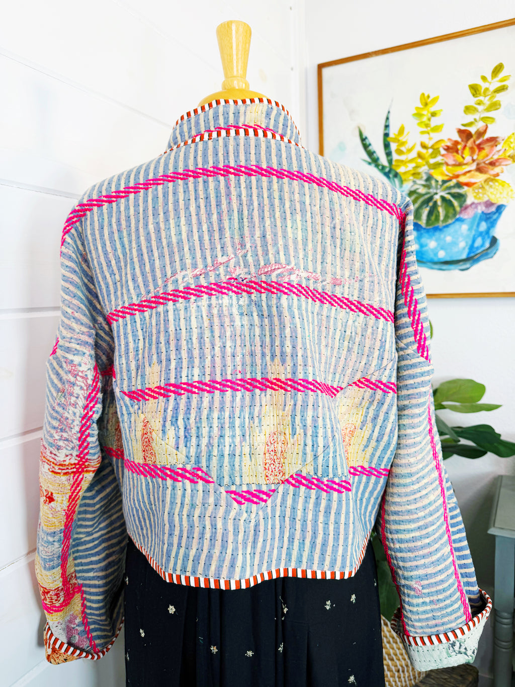 Patchwork Kantha Jacket – Quilted Reversible Blanket Coat