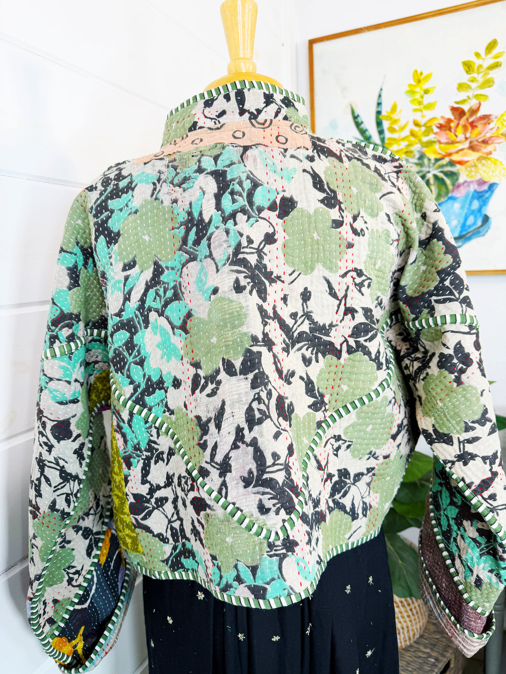 Patchwork Kantha Jacket – Quilted Reversible Blanket Coat