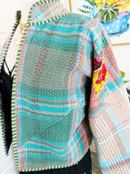 Patchwork Kantha Jacket – Quilted Reversible Blanket Coat