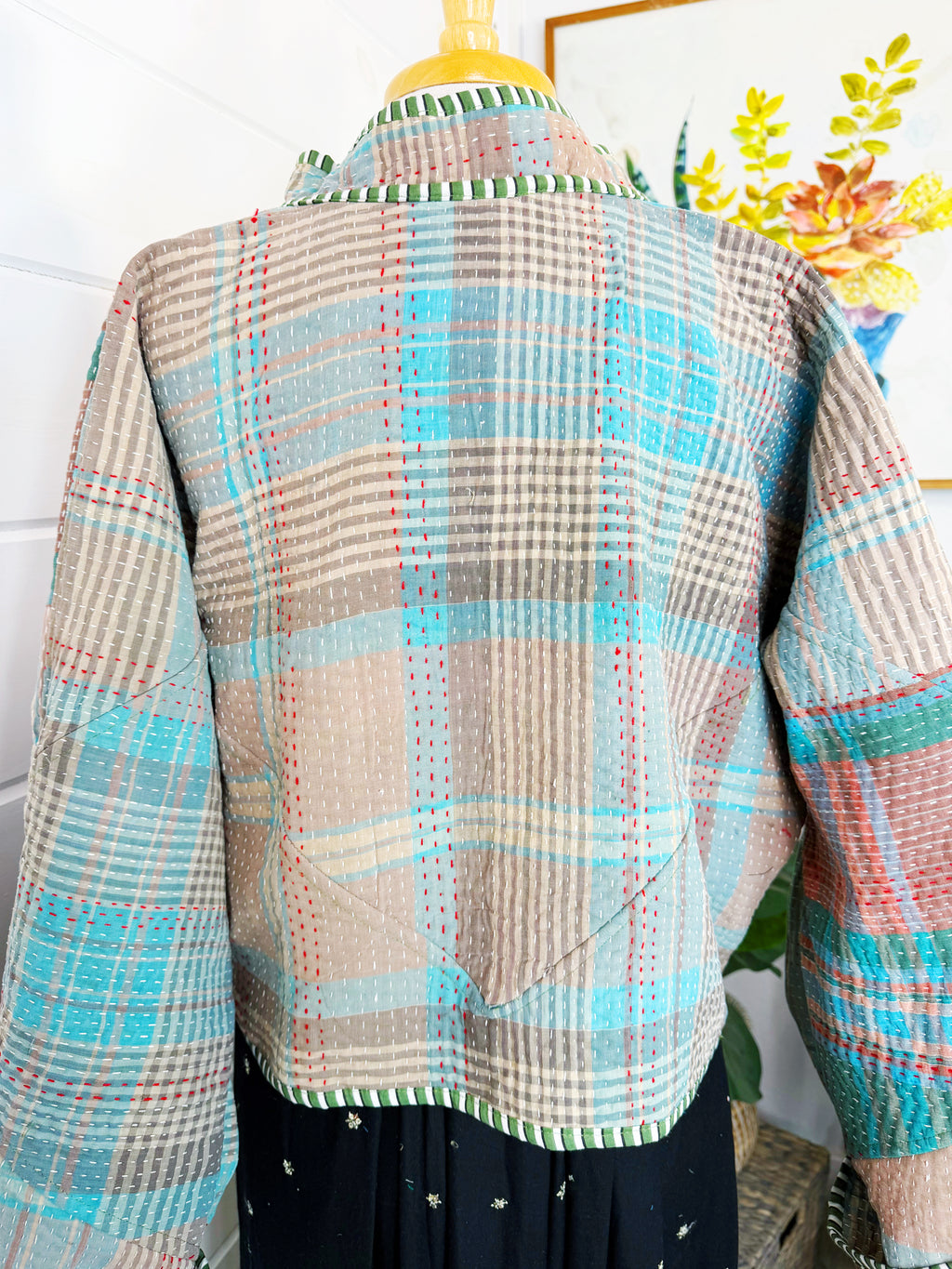 Patchwork Kantha Jacket – Quilted Reversible Blanket Coat