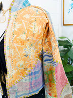 Patchwork Kantha Jacket – Quilted Reversible Blanket Coat