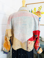 Patchwork Kantha Jacket – Quilted Reversible Blanket Coat