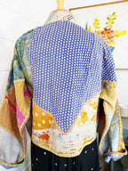 Patchwork Kantha Jacket – Quilted Reversible Blanket Coat