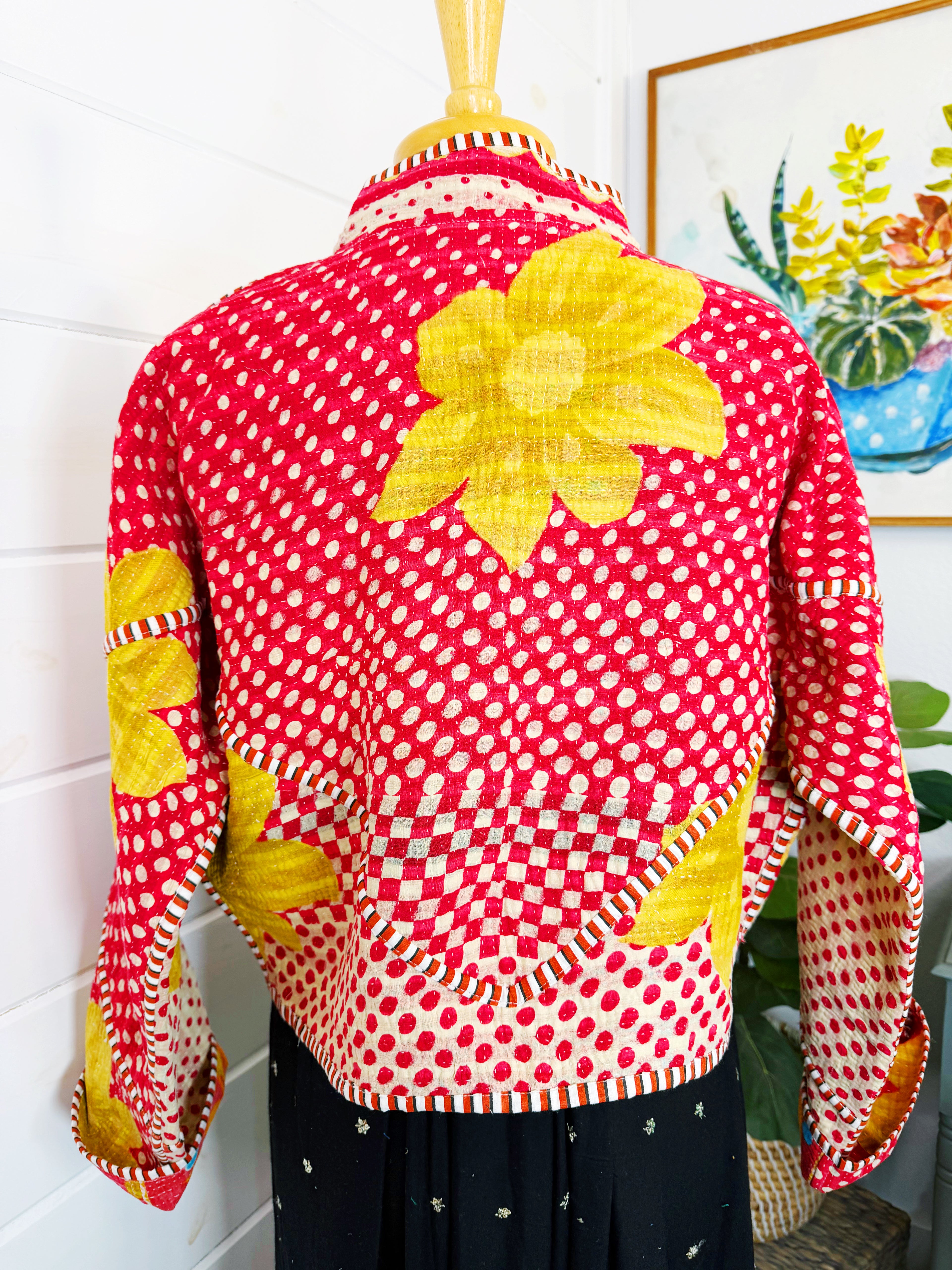 Patchwork Kantha Jacket – Quilted Reversible Blanket Coat