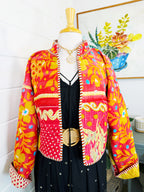 Patchwork Kantha Jacket – Quilted Reversible Blanket Coat